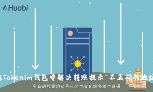 如何在Tokenim钱包中解决转账提示“不正确的地址”问题